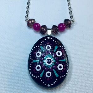 Hand Crafted Mandala Pendant Necklace
